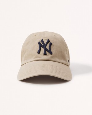 Klobuky Abercrombie New York Yankees Dad Damske Svetlo Hnede | 56XBPIDOJ